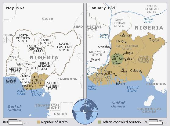 map of Biafra