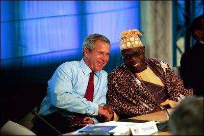 Obasanjo with Bush