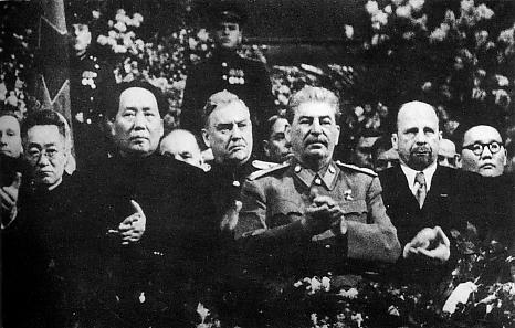 Mao, Bulganin, Stalin, Ulbricht, and Tsedenbal.