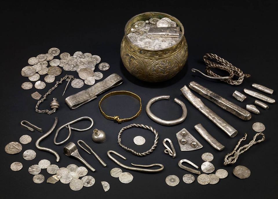 The Vale of York treasure hoard, in the British Museum.