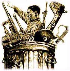 Hitler in a garbage can