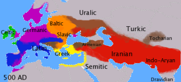 Indo-Europeans, 500 A.D.