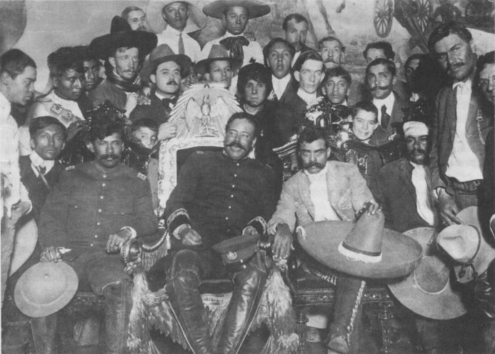 Pancho Villa with Emiliano Zapata.