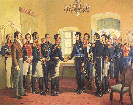 The Bolvar-San Martin meeting.