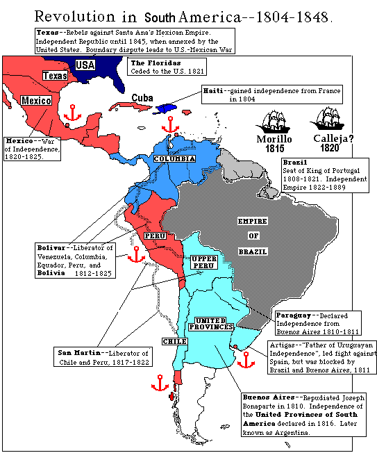 Latin America, 1804-48.