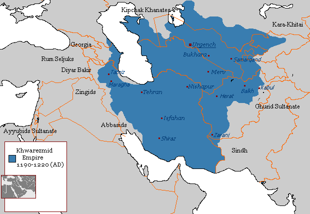 Shahdom of Khwarism, 1190-1220.
