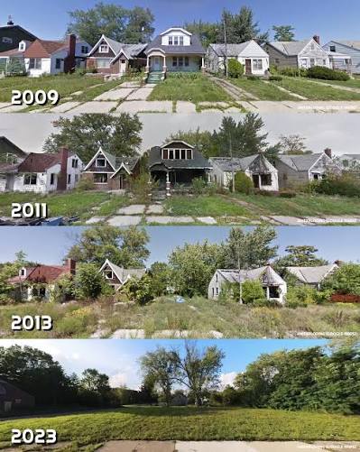 Urban decay in Detroit.