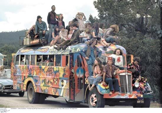 A busload of hippies.