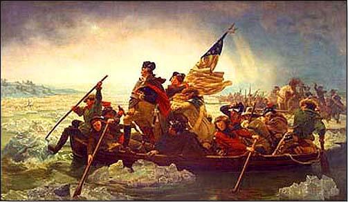 Washington crossing the Delaware.