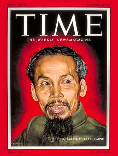Time Magazine cover showing Ho Chi Minh.