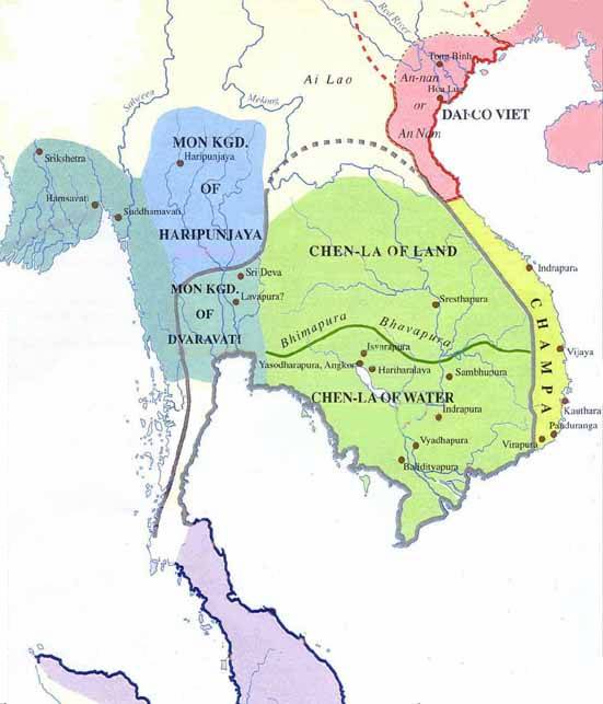Indochina, 8th-century map